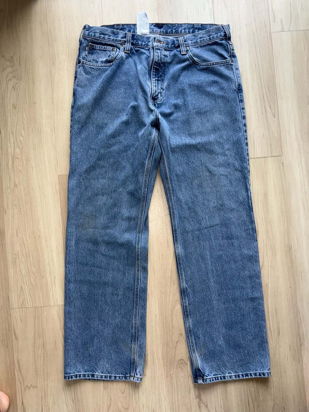 Carhartt 100066 Loose Fit Five-Pocket Jeans 38x32 Blue Wash - Picture 1 of 9